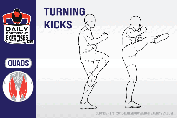 Turning Kicks – Lower Body Bodyweight Exercise
