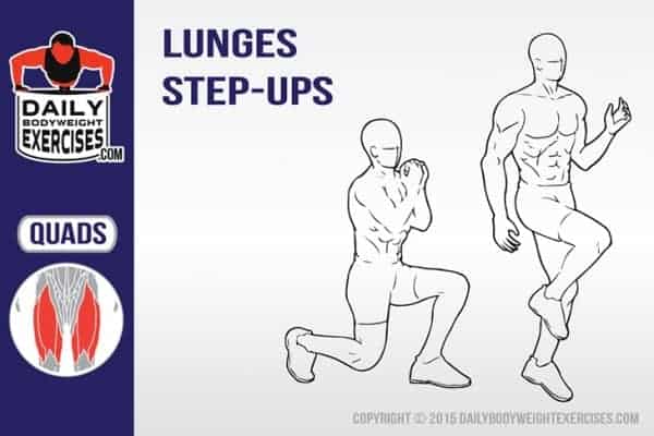 how to perform lunge step ups