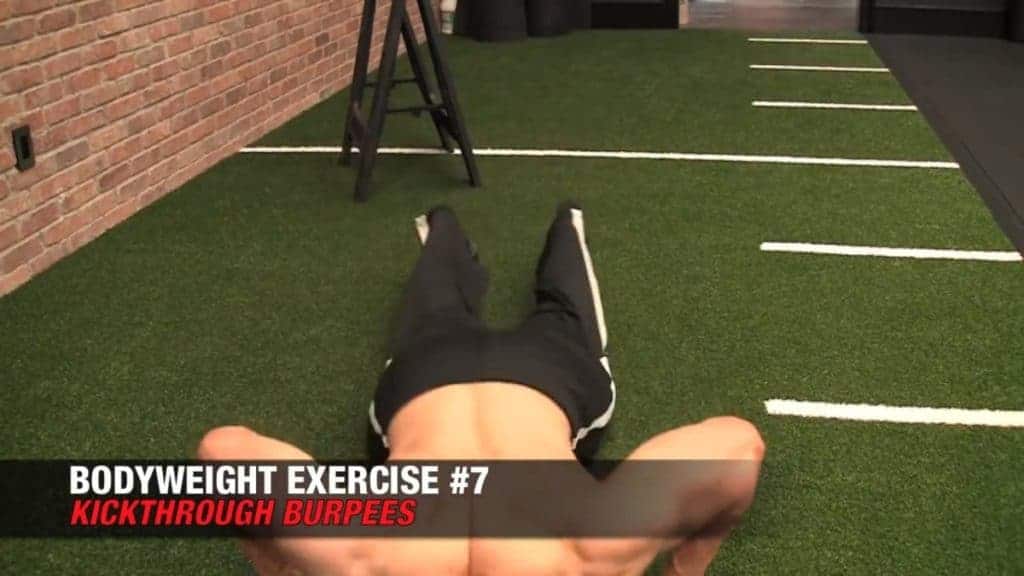 the kick-through burpee is among the best bodyweight exercises