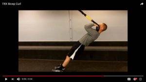 best bodyweight exercises for biceps: TRX biceps curls