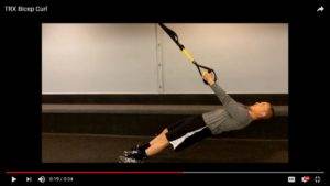body weight bicep exercises: TRX curls
