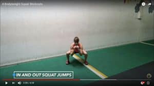 bodyweight squat workout: in and out squat
