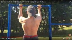 body weight bicep exercises: chin-ups