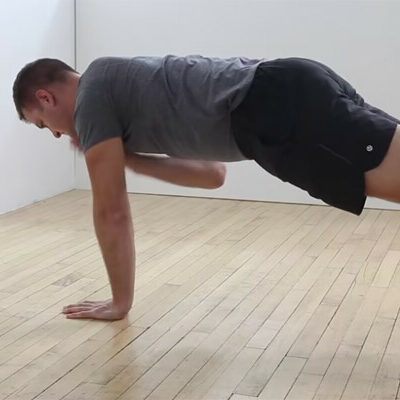 Feet-Elevated Pushup to Single-Arm Support