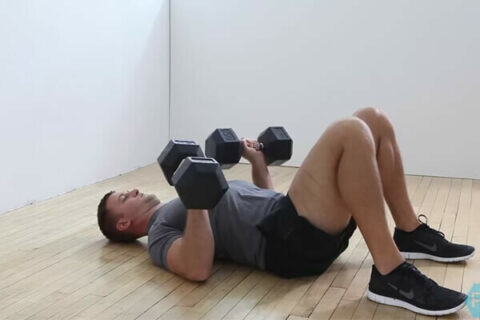 Dumbbell Floor Press - Daily Bodyweight Exercises