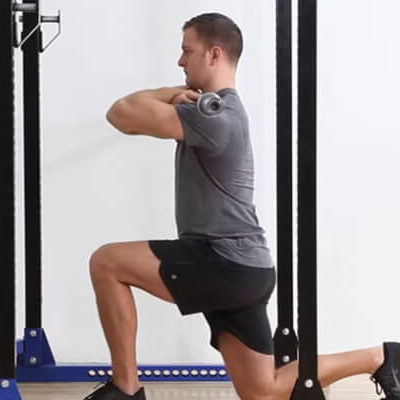 Barbell Reverse Lunge With a Front Squat Grip
