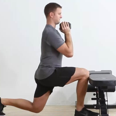 Goblet Reverse Lunge With Blocked Knee