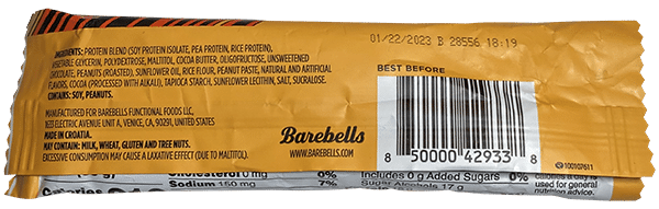 barebells protein bar ingredients